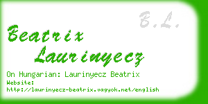 beatrix laurinyecz business card